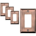 thumbnail image 1 of Sleeklighting 4 Pack Decorative Copper Outlet Covers | 1 Gang Decorator, 1 of 6