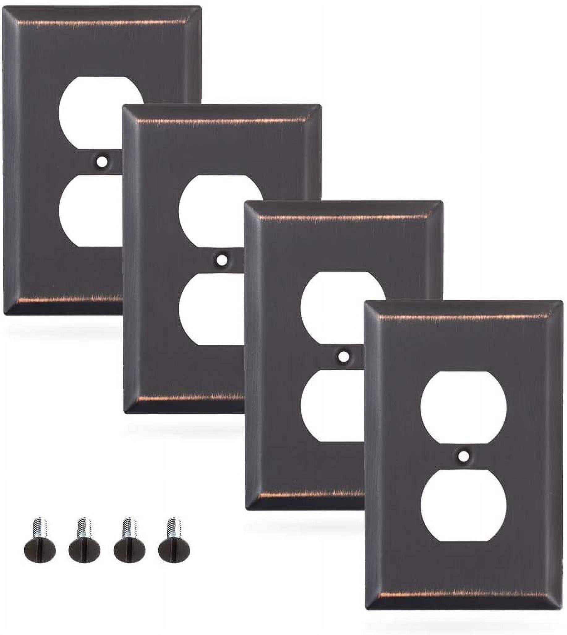 Sleeklighting 4 Pack Decorative Oil Rubbed Bronze Outlet Covers 1