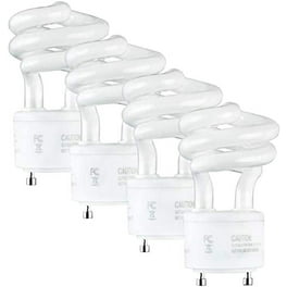 SleekLighting 13Watt T2 Spiral CFL GU24 Light Bulb Base 2700K 900lm UL Approved Compact Fluorescent 4pack