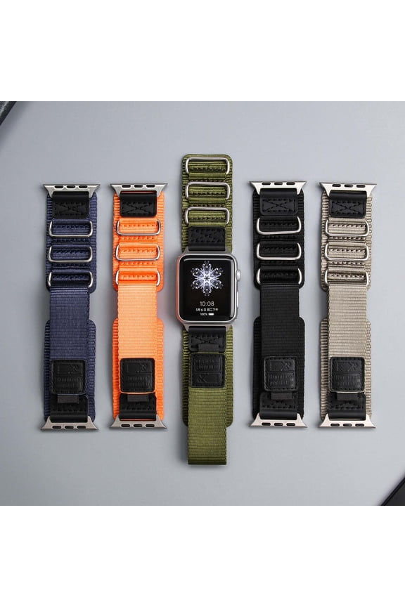 Breathable Adjustable Nylon Band for 42/44/45/46/49mm Smartwatches, Soft Durable Replacement Strap, Secure Hook and Loop Sport Band for Daily Comfort & Active Use,Green