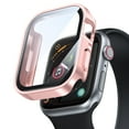 thumbnail image 1 of Sleektime Case for Apple Watch Series 10 42mm with Tempered Glass Screen Protector, Full Protective Cover Hard PC Bumper Face Cover for iWatch 42mm, Rosegold, 1 of 11