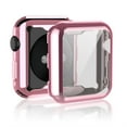 thumbnail image 1 of Sleektime Case for Apple Watch Series 3/2/1 38mm, Tempered Glass Screen Protector, High Definition Scratch Resistant Soft Cover for Apple Watch Accessories, Pink, 1 of 7