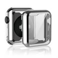 thumbnail image 1 of Sleektime Case for Apple Watch Series 9/8/7 45mm, Tempered Glass Screen Protector, High Definition Scratch Resistant Soft Cover for Apple Watch Accessories, Silver, 1 of 7