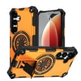 thumbnail image 1 of Sleektime for Samsung Galaxy A16 5G Case, [Compatible with Magsafe], [Military-Grade Protection], [with Four Corner Guard] Shockproof Magnetic Armor Phone Case Built-in Hidden Kickstand,Orange, 1 of 7