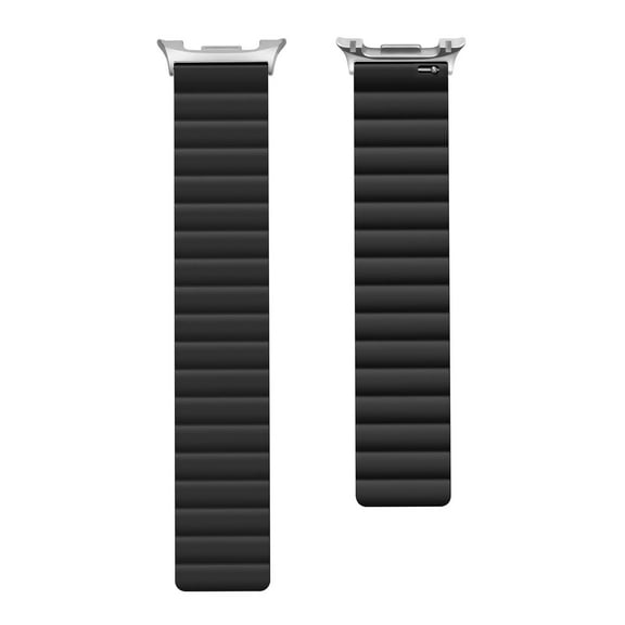 Sleektime Sport Band for Samsung Galaxy Watch 8 40mm 44mm, Waterproof Magnetic Closure Silica Gel Strap, Sweat-Resistant Breathable Watch Band for Men and Women,Black