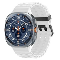 Sleektime Waterproof Sport Band For Samsung Galaxy Watch 8 40mm 44mm, Adjustable Breathable Silica Gel Strap Wristband, Replacement Accessory for Daily & Fitness Wear,White