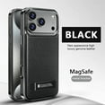 thumbnail image 1 of Sleektime For iPhone 14 Pro Max Case, Business PU Leather Premium Shock-Absorbent PC+TPU Back Cover with Hidden Kickstand, Magnetic Wireless Charging Anti-Scratch Case For iPhone 14 Pro Max,Black, 1 of 7