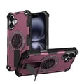 thumbnail image 1 of Sleektime for iPhone 16 Case, [Compatible with Magsafe], [Military-Grade Protection], [with Four Corner Guard] Shockproof Magnetic Armor Phone Case Built-in Hidden Kickstand,Purple, 1 of 7