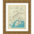 thumbnail image 1 of Sleem 25x32 Gold Ornate Wood Framed with Double Matting Museum Art Print Titled - Central Mining Railway Alaska - Sleem 1910, 1 of 4