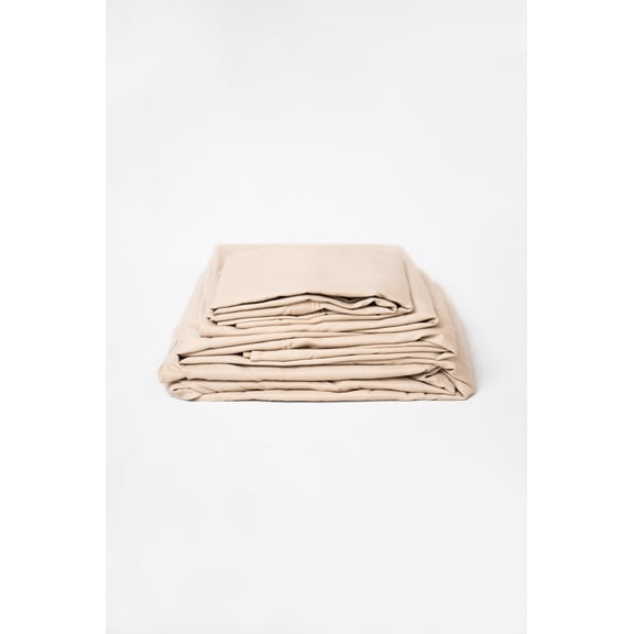 Sleep 4-Piece Khaki Bamboo Full Hypoallergenic Sheet Set