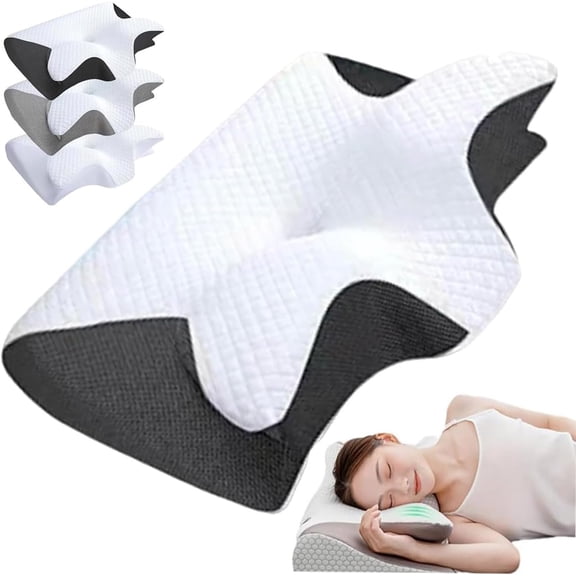 Sleep Apnea Pillow, Pillow for Sleep Apnea, Cervical Memory Foam Breathable Contour Pillow for Side Sleepers