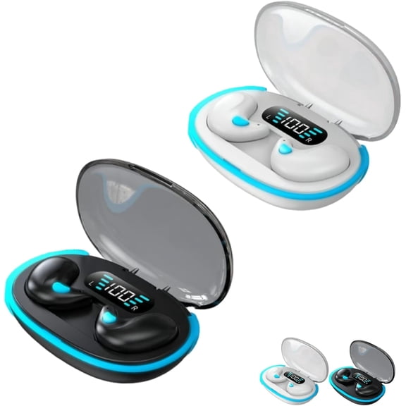 Sleep Bluetooth Earbuds, Sleep Earbuds for Side Sleepers, Noise Cancelling Earbuds for Sleep, Micro Sleep Earbuds, Sleep Earbuds Wireless Bluetooth,Bluetooth 5.4,LED Display (Mix,2PC)