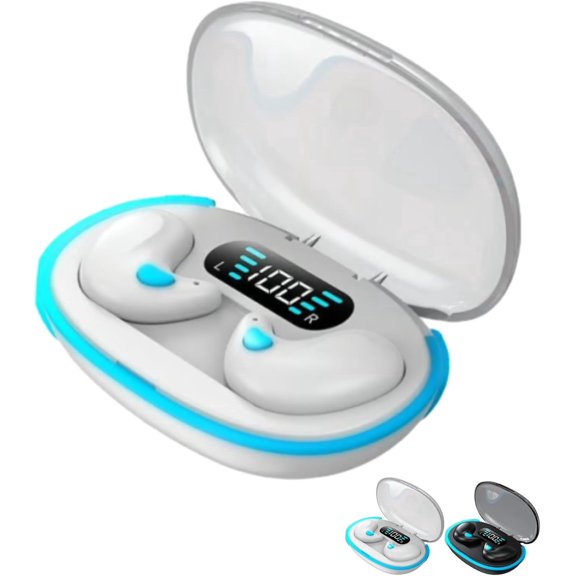 Sleep Bluetooth Earbuds, Sleep Earbuds for Side Sleepers, Noise Cancelling Earbuds for Sleep, Micro Sleep Earbuds, Sleep Earbuds Wireless Bluetooth,Bluetooth 5.4,LED Display (B,1PC)
