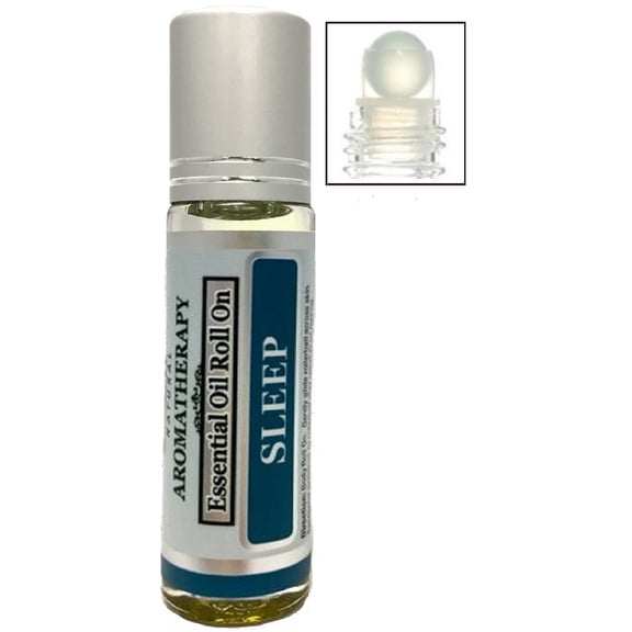 Sleep Body Roll on 10 mL (0.33 Oz) - Essential Oil Infused Aromatherapy Roller Oils - %100 Pure - Premium Therapeutic Grade by Sponix Made in USA (FAST SHIPPING)