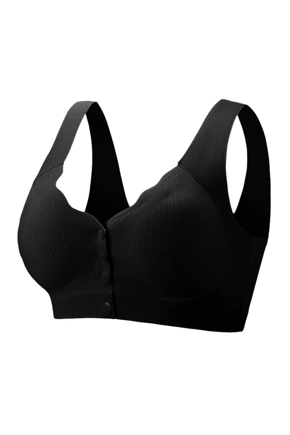 Sleep Bras, Hugcore Gathering and Adjusting Strapless Bra Underwear with Large Breasts Small Thin Breathable No Rings Breasts Anti Sagging Bra Comfortable Bra Black 3XL