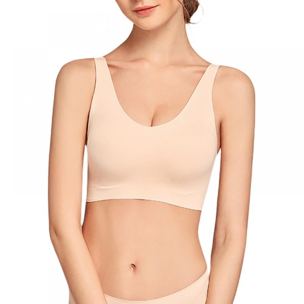 PRETTYWELL Sleep Bra - Thin, Seamless & Wireless Comfort Bra With Removable Pads (A-D Cup)