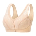 thumbnail image 1 of Sleep Bras for Women! Audhol Cotton Bra for Elderly Women Comfort Fit Sleep Yoga Bras Everyday Bra Tops Summer Underwear Front Close Bras for Women Beige 3XL, 1 of 9