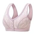 thumbnail image 1 of Sleep Bras for Women! Audhol Cotton Bra for Elderly Women Comfort Fit Sleep Yoga Bras Everyday Bra Tops Summer Underwear Front Close Bras for Women Purple 3XL, 1 of 6