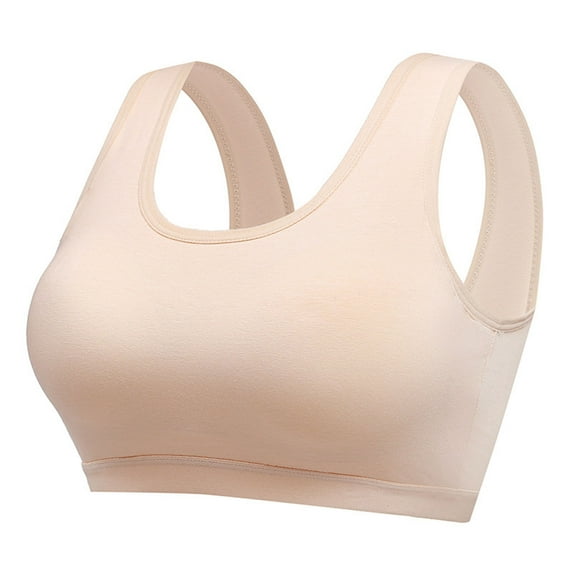 Sleep Bras for Women, Comfort Seamless Wireless Stretchy Sports Bra, Push Up Padded Cotton Yoga Bras with Removable Pads