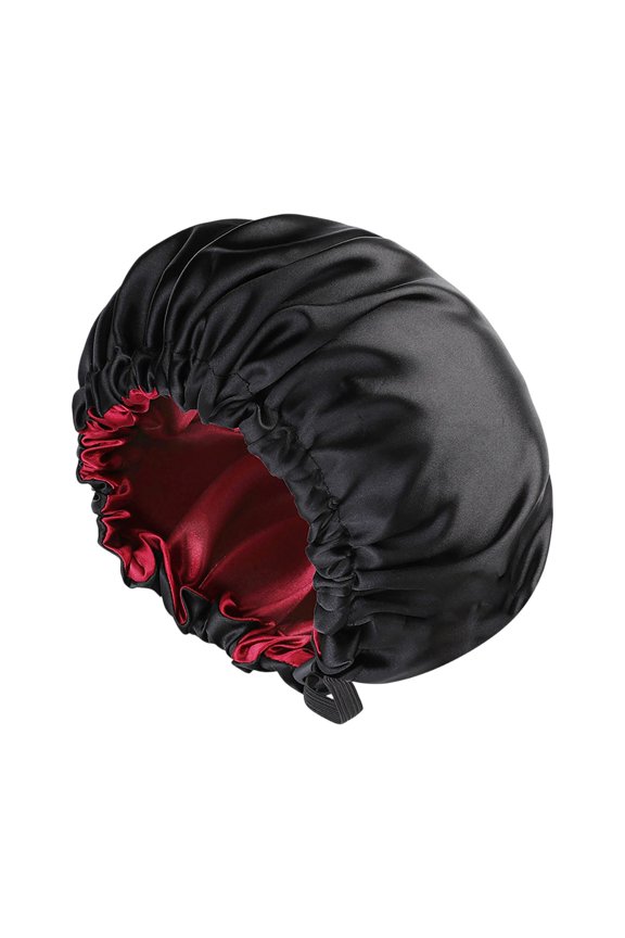 Sleep Cap Double Layer Satin Bonnet with Adjustable Button for Hair Care and Nightly Beauty Routine Ideal for Women Undergoing Chemo Treatment Red