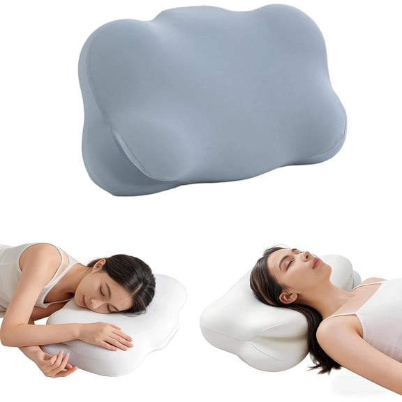 Sleep Cloud Pillow - Adjustable Cervical Neck Support Pillow, Ergonomic Memory Foam Posture Pillows, Stomach Sleepers, Lasting Great Sleep Mellow Cloud Pillow