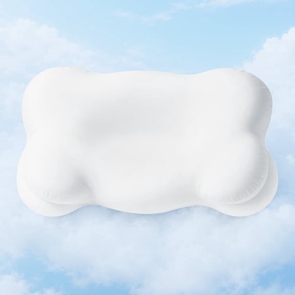Sleep Cloud Pillow - Ergonomic Memory Foam Contour Pillow for Neck Pain Relief, Adjustable Orthopedic Cervical Pillow with Cooling Breathable Cover, Ideal for Back, Side & Stomach (White)