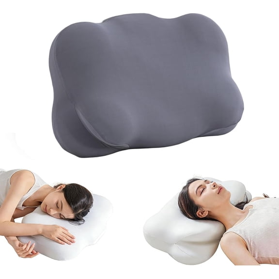 Sleep Cloud Pillow, Ergonomic Memory Mellow Cloud Align Pillow with Adjustable Neck Support for Side Back and Stomach Sleepers, Cool Breathable Pillowcase