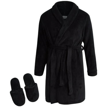 Sleep & Co Girls’ Bathrobe Set – Fleece Robe with Slippers Pajama Set (Size: 5-16)