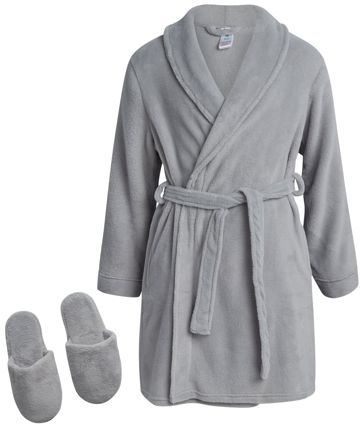 Sleep & Co Girls’ Bathrobe Set – Fleece Robe with Slippers Pajama Set ...