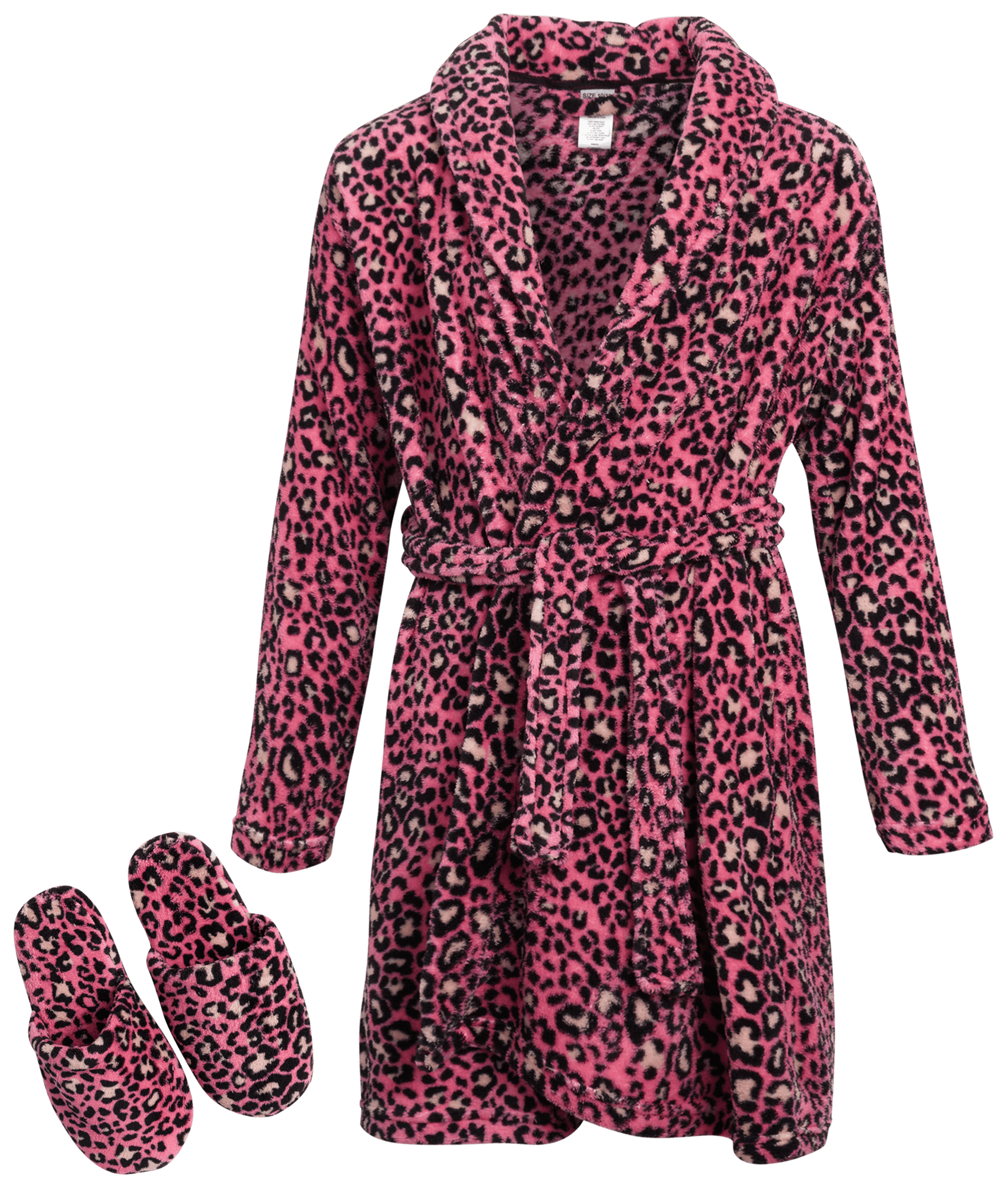 Sleep & Co Girls’ Bathrobe Set Fleece Robe with Slippers Pajama Set