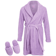 thumbnail image 1 of Sleep & Co Girls Bathrobe Set Girls Soft Plush Fleece Bathrobe with Matching Slippers 2 Piece, 1 of 7