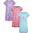 thumbnail image 1 of Sleep & Co Girls Nightgowns - 3 Pack Short Sleeve Girls Pajamas Night Gown Sleep Shirts Dress (5-16), 1 of 7