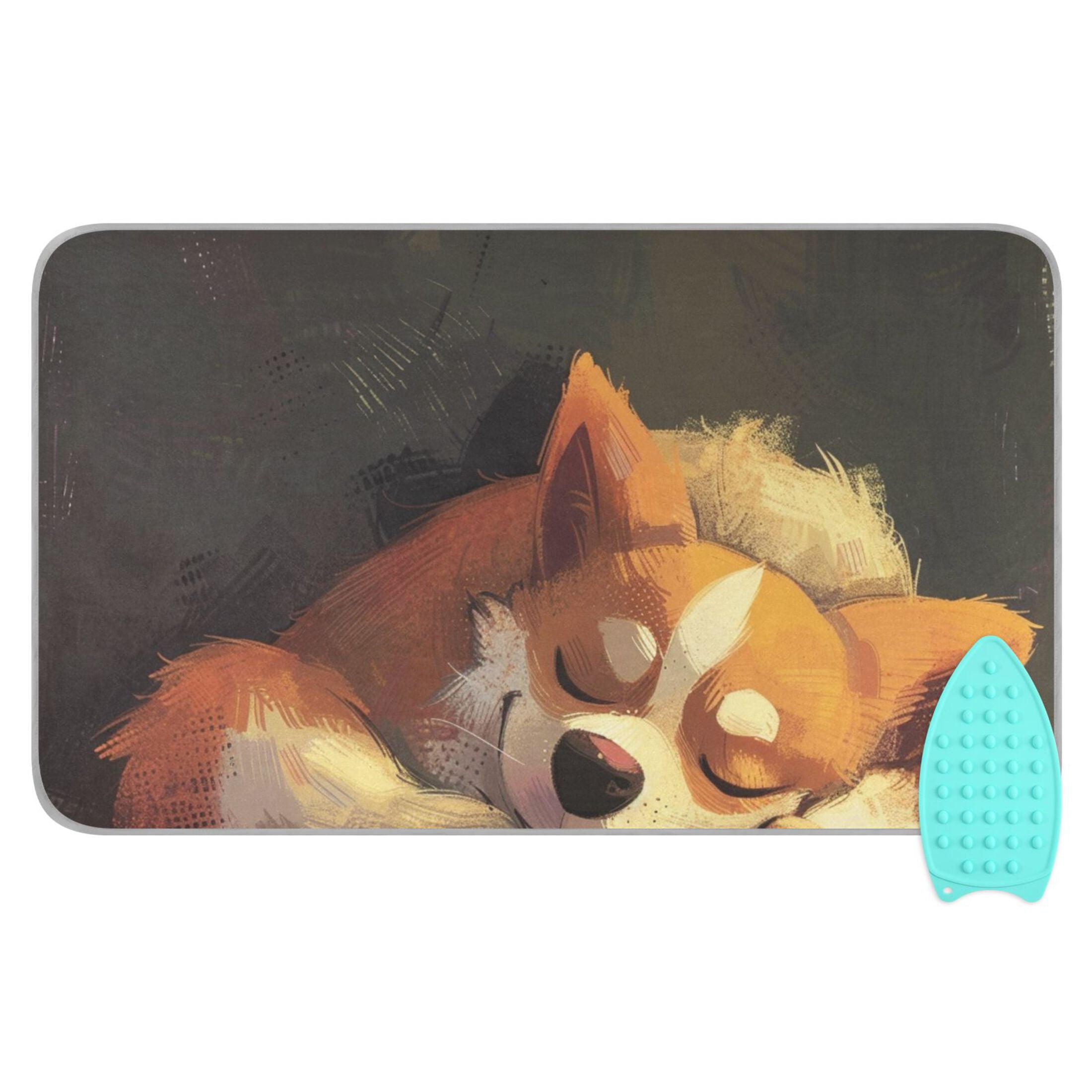 Sleep Dog Ironing Board Covers Heat Resistant Ironing Pad Mat Portable for Travel Washer Dryer Table