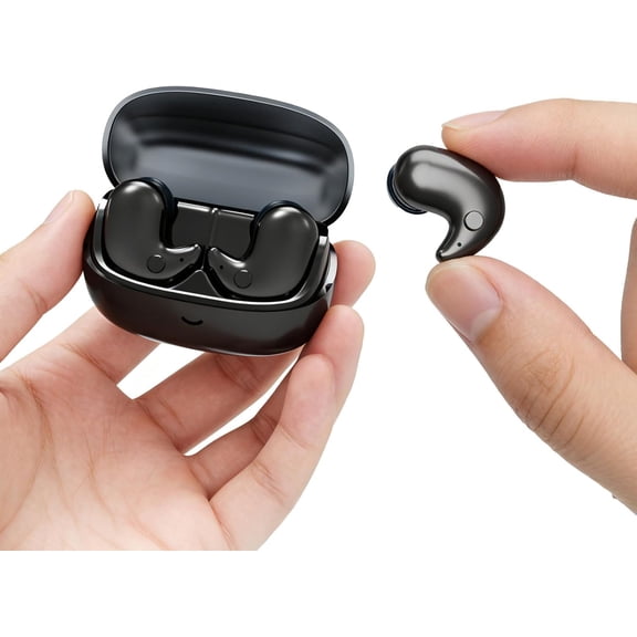 Sleep Ear Buds Mini Flat Invisible Earbuds Sleeping Headphones for Side Sleepers, Comfortable Low Profile Small Tiny Discreet Micro Hidden Earbuds Wireless Bluetooth for Work, Small Ear Canals