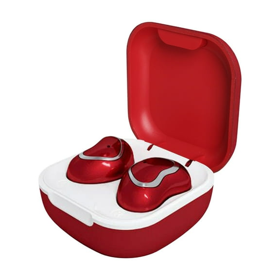 Sleep Earbuds Bluetooth 5.4 in Ear Light-Weight Headphones, Mini Sleep Headphones Small Design for Side Sleepers, 47H Playtime with Charging Case, Clear Calls Earphones - Red