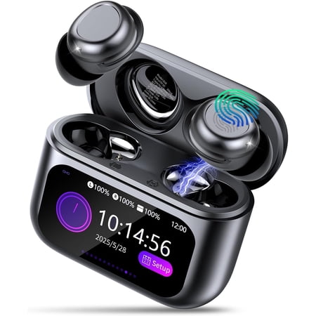 Sleep Earbuds Bluetooth 5.4 in Ear Touch Screen Sleep Headphones, Small Design Mini Sleep Earbuds for Side Sleepers with Sleep Mode, 48H Playtime Sleep Earphones Clear Calls, 5 EQ Modes