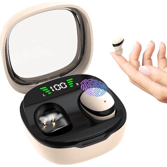 Sleep Earbuds, Invisible Mini Headphones Wireless Bluetooth, Sleep Headphones for Side Sleepers, Small Ear Buds, Hidden Earbuds for Work, Suitable for Sleep, Work, Exercise (Nude),Nude