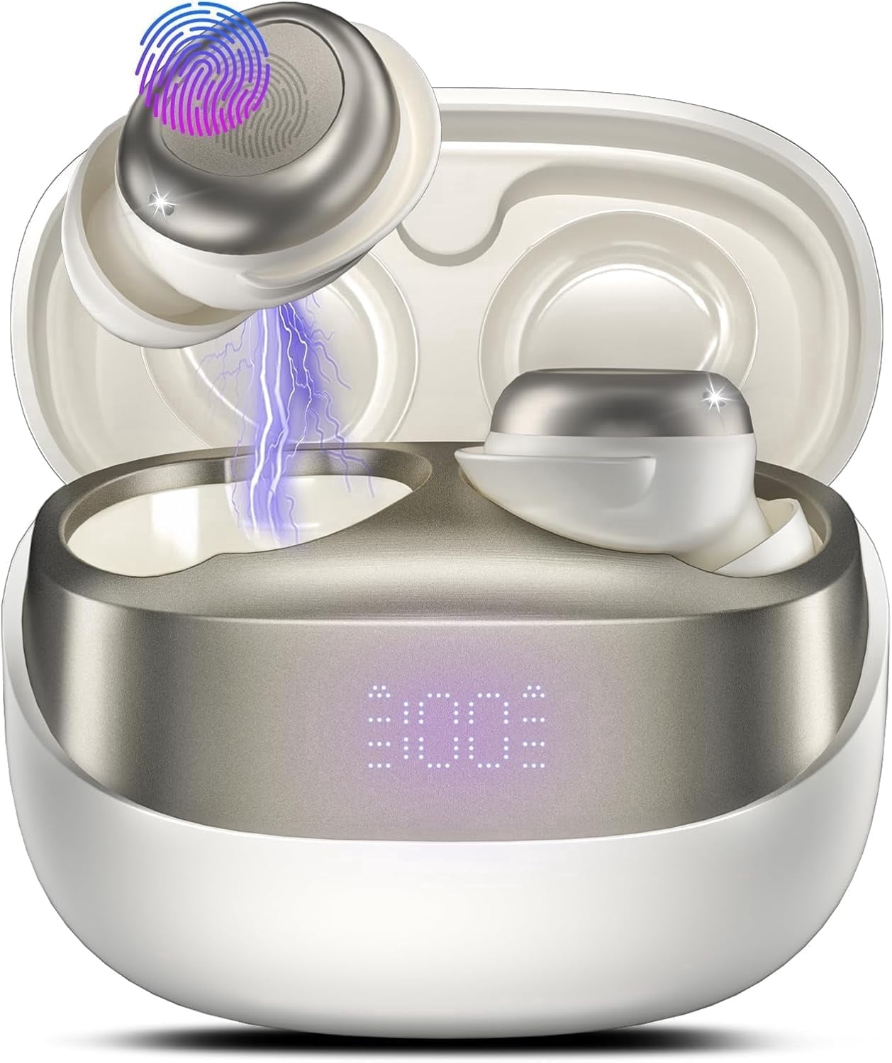 Sleep Earbuds, Noise Cancelling Wireless Ear buds for Side Sleepers, Bluetooth 5.4 in Ear Light-Weight Mini Headphones, 47H Playtime Clear Calls Earphones for Sleeping, Exercising, Working, Hiking