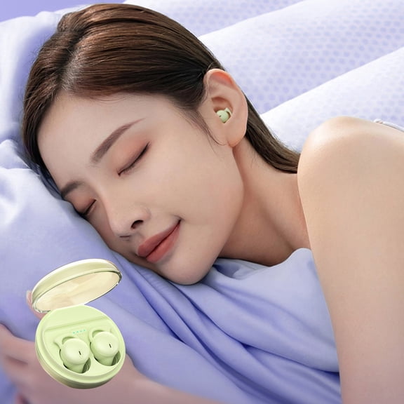 Sleep Earbuds Wireless Bluetooth Headset Bluetooth 5.3 Mini In Ear Dual Microphone Wearable Earphones For Sleeping (Green)