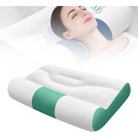 Sleep Enhancing Cervical Support Comfort Goose Down Pillow, 2025 New Cervical Neck Pillow for Sleeping, Ergonomic Sleep Enhancing Cervical Support Pillow Neck Hump