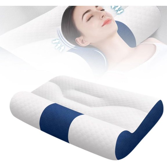Sleep Enhancing Cervical Support Comfort Goose Down Pillow, 2025 New Cervical Neck Pillow for Sleeping, Ergonomic Sleep Enhancing Cervical Support Pillow Neck Hump