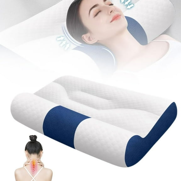 Sleep Enhancing Cervical Support Comfort Goose Down Pillow, 2025 New Cervical Neck Pillow for Sleeping, Ergonomic Sleep Enhancing Cervical Support Pillow