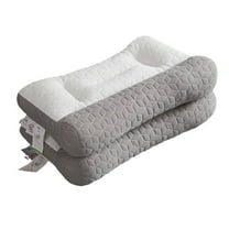 Sleep Enhancing Cervical Support Comfort Goose Down Pillow, Cervical Neck Pillow for Sleeping, Ergonomic Neck Support Pillows for All Sleeping Positions (1 Pack, White, Medium)