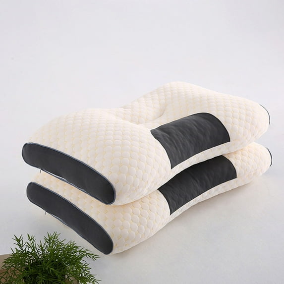 Sleep Enhancing Cervical Support Comfort Goose Down Pillow, Cervical Neck Pillow for Sleeping, Ergonomic Sleep Enhancing Cervical Support Pillows (1, Light White, S-19.68 * 11.81in)