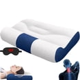 thumbnail image 1 of Ergonomic Pillow,Neck Pillow Cervical Pillow for Neck Strain Relief, Neck Pillow for Sleeping,Cervical Contour Neck Support Pillows for Side Back Stomach Sleeper (Blue,30 * 50cm), 1 of 9