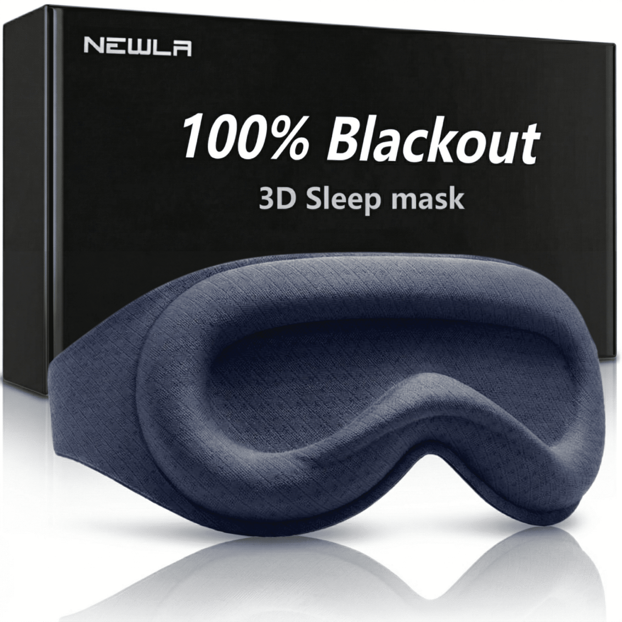 Sleep Eye Mask, Weighted Sleep Mask with 100% Blackout Design, Deep 3D Eye Pockets, Zero Eye Pressure, Soft Comfortable Fabric for Night Sleep, Travel, Meditation, for Women and Men