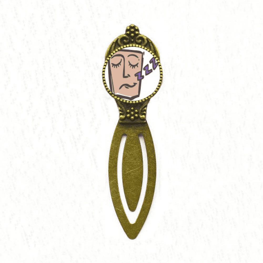 Sleep  Face Sketch Shout Bookmark Retro Office Label Page Marker