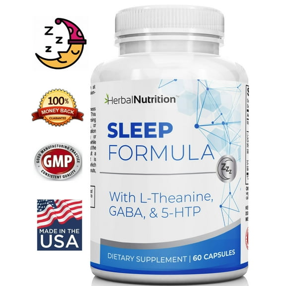 Sleep Formula a Sleep Support Supplement Multi-Ingredient Melatonin, GABA, L-Theanine and More One Bottle