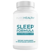 Sleep Formula by PureHealth Research, Naturally Calms & Relaxes for Deeper, Longer, Blissful Sleep, 1 Bottle