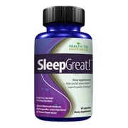 Sleep Great   Sleep Support Supplement with Melatonin & Lemon Balm   60 Capsules